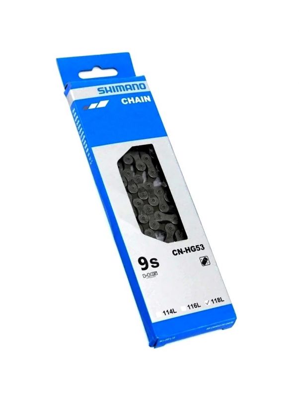 Цепь Shimano CN-HG53 Deore, 9 скоростей, 118 звеньев с пином