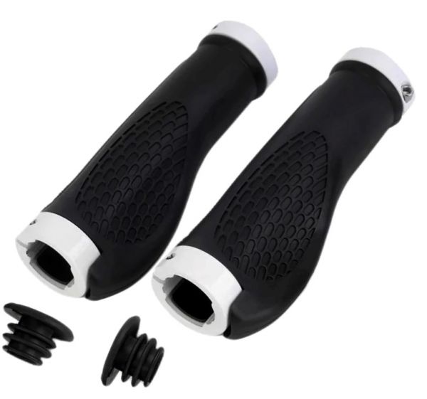 Грипсы Velo-Z 2661-70W,130mm, анатомические, с фиксацией, черно-белые