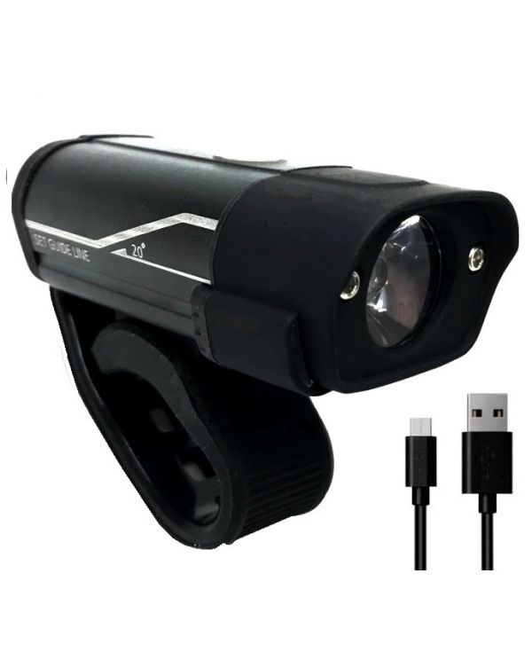 Фонарь передний KMS-5239, USB-зарядка, 300лм, 800мАч