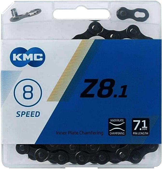 Цепь KMC Z8.1, 7-8 скоростей, 1/2"х3/32" Z-571R 8.1 114 звеньев