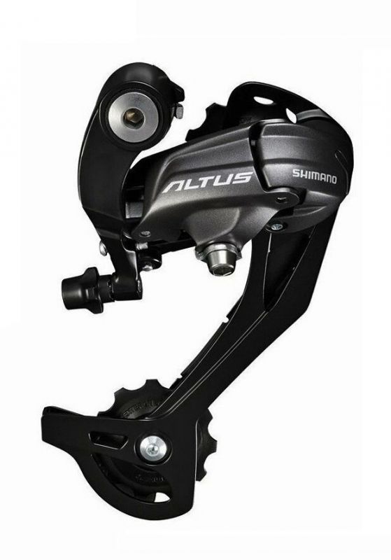 Переключатель задний Shimano Altus RD-M370 SGS, 9 скоростей, цв.черный