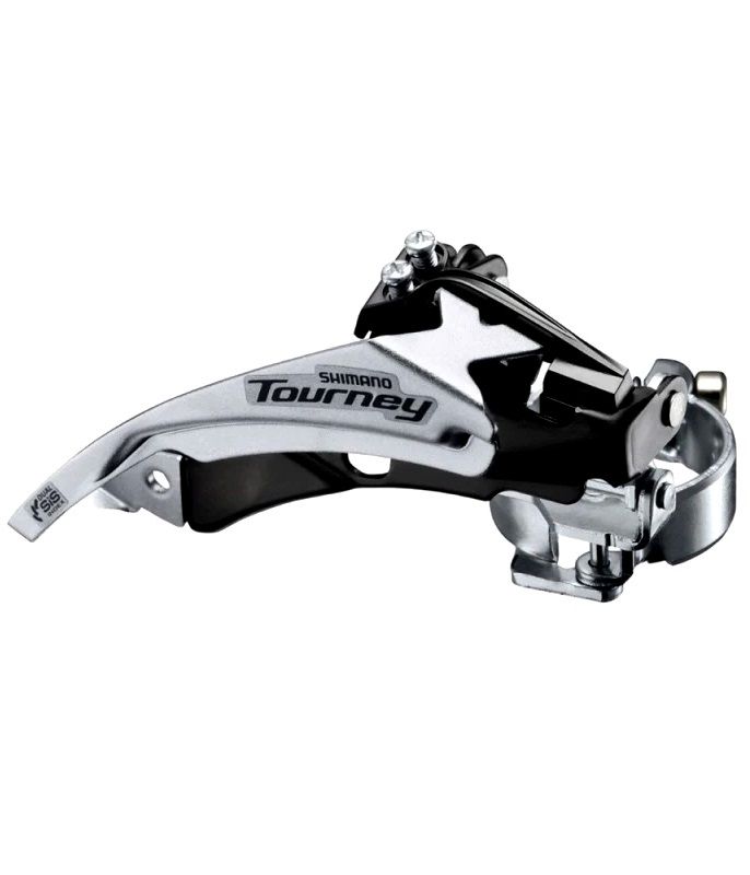 Переключатель передний Shimano Tourney FD-TY500, ун. тяга, хомут 31,8мм. макс.42Т.